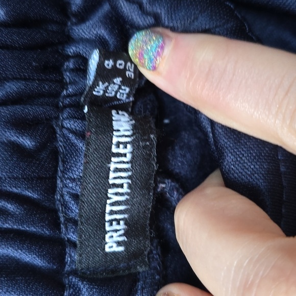 PrettyLittleThing Navy Side Stripe Flare Leg Sweatpants 0 - Picture 10 of 13